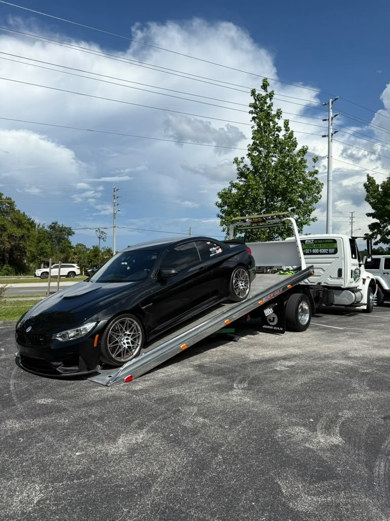 J&V flatbed towing job