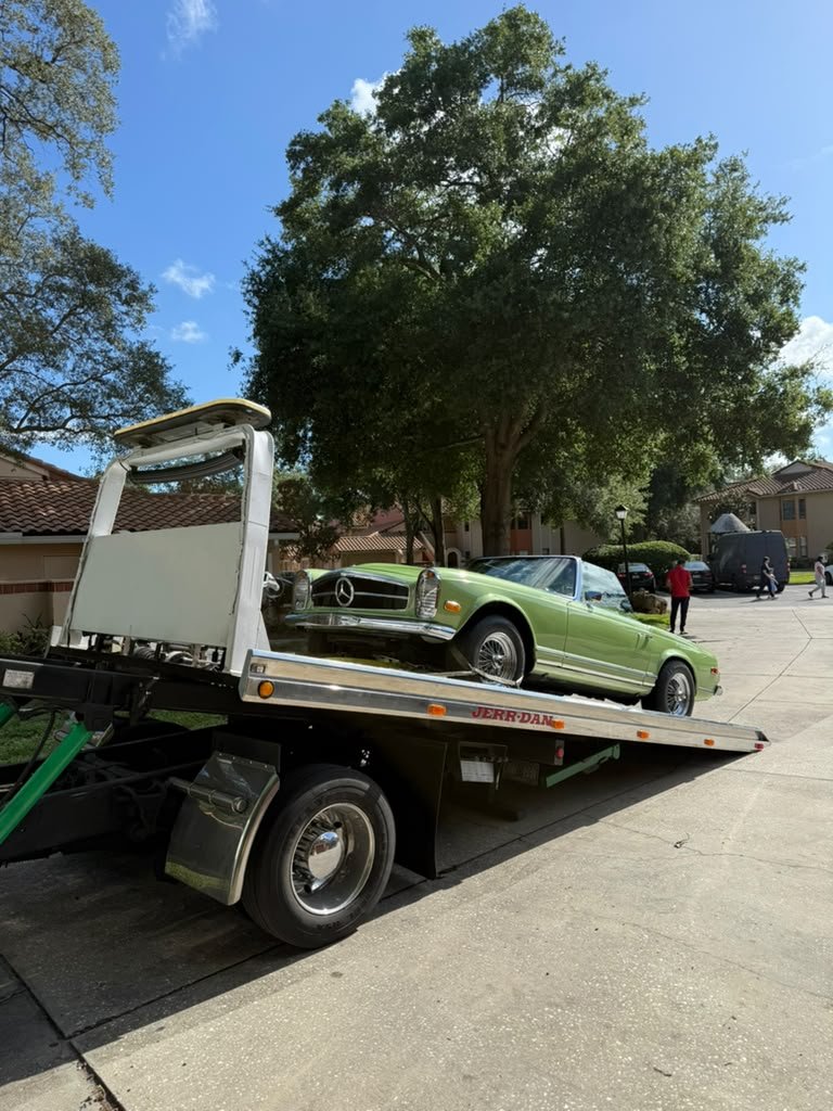 J&V flatbed towing job