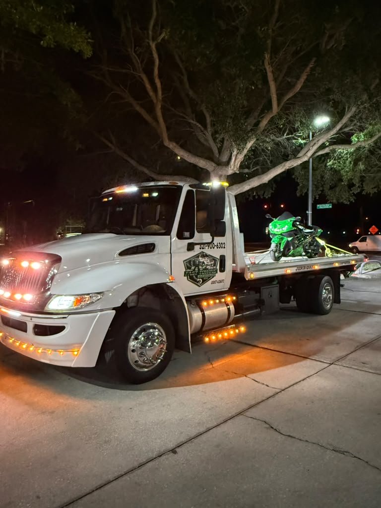J&V flatbed towing job