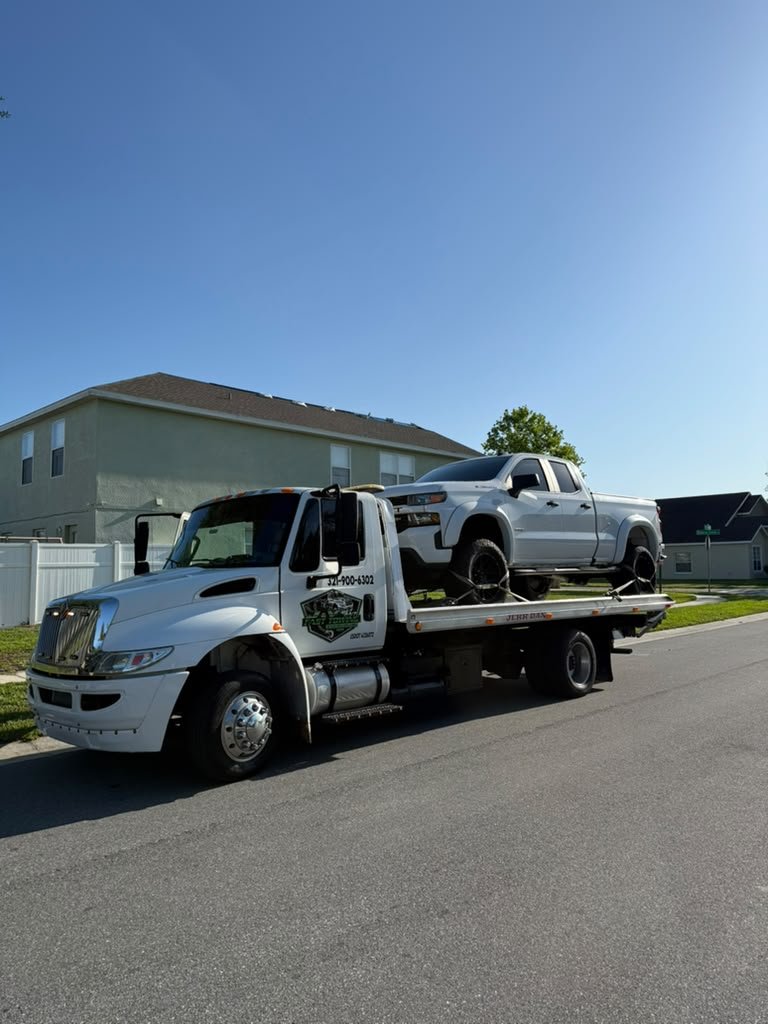 J&V flatbed towing job