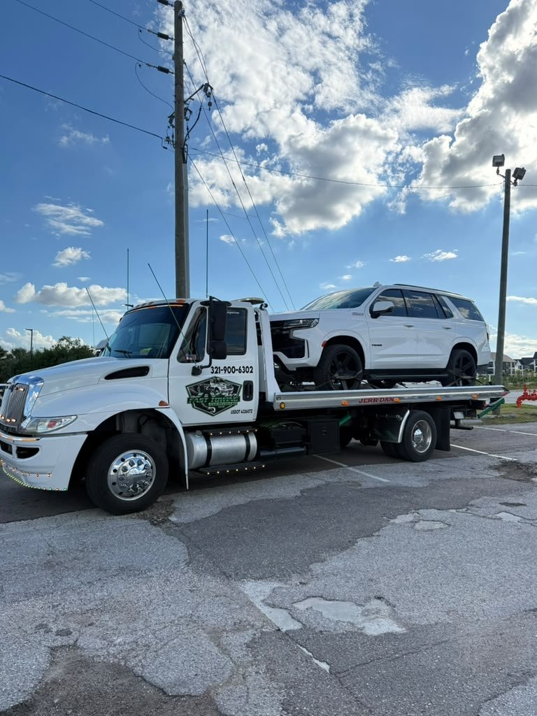 J&V flatbed towing job